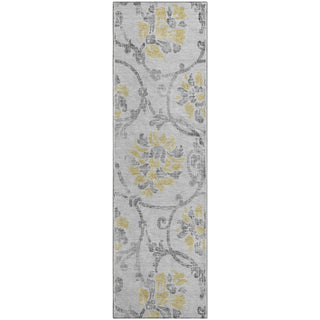 Piper Looms Mayfield Floral AMF762 Silver Machine Washable Area Rug Runner Main Image