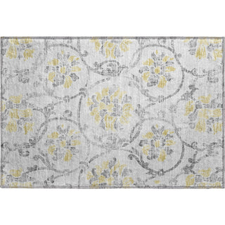 Piper Looms Mayfield Floral AMF762 Silver Machine Washable Area Rug Scatter Main Image