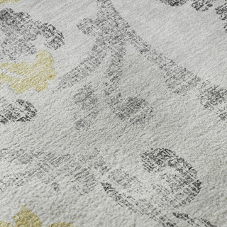 Piper Looms Mayfield Floral AMF762 Silver Machine Washable Area Rug Swatch Image
