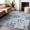 Piper Looms Mayfield Floral AMF762 Sky Machine Washable Area Rug Lifestyle Image Feature