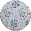 Piper Looms Mayfield Floral AMF762 Sky Machine Washable Area Rug Round Main Image