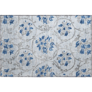 Piper Looms Mayfield Floral AMF762 Sky Machine Washable Area Rug Scatter Main Image