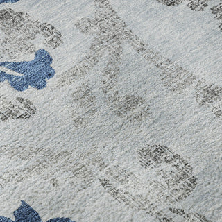 Piper Looms Mayfield Floral AMF762 Sky Machine Washable Area Rug Swatch Image