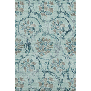 Piper Looms Mayfield Floral AMF762 Teal Machine Washable Area Rug main image