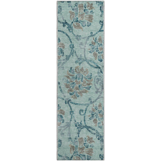 Piper Looms Mayfield Floral AMF762 Teal Machine Washable Area Rug Runner Main Image