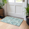 Piper Looms Mayfield Floral AMF762 Teal Machine Washable Area Rug Scatter Lifestyle Image Feature