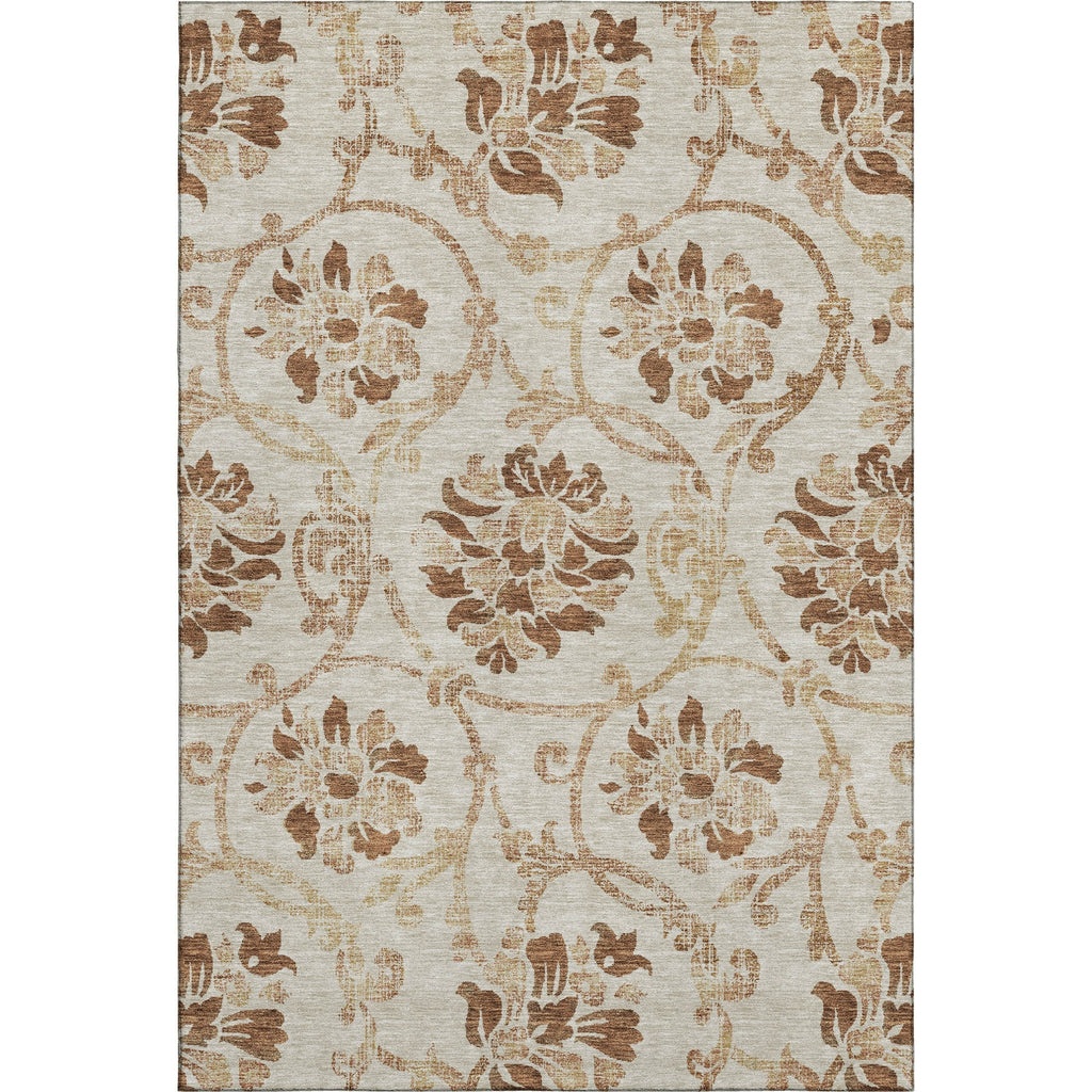 Piper Looms Mayfield Floral AMF762 Terracotta Machine Washable Area Rug main image