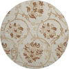 Piper Looms Mayfield Floral AMF762 Terracotta Machine Washable Area Rug Round Main Image