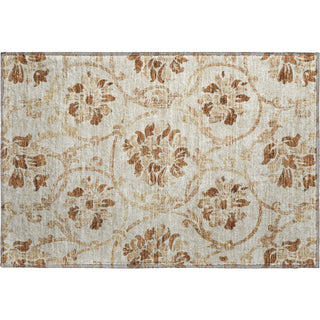 Piper Looms Mayfield Floral AMF762 Terracotta Machine Washable Area Rug Scatter Main Image