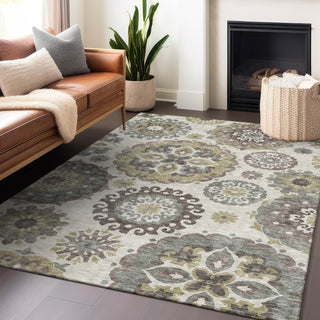 Piper Looms Mayfield Kaleidoscope AMF763 Beige Machine Washable Area Rug Lifestyle Image Feature