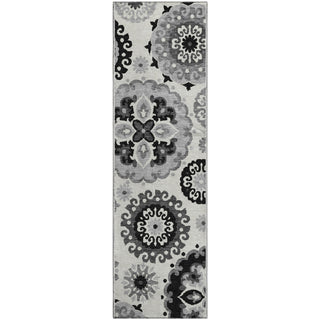 Piper Looms Mayfield Kaleidoscope AMF763 Black Machine Washable Area Rug Runner Main Image