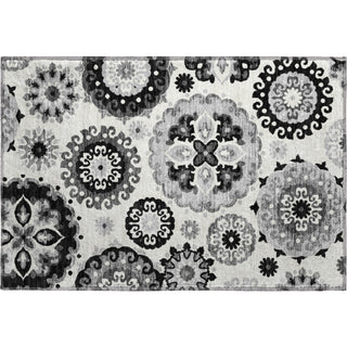 Piper Looms Mayfield Kaleidoscope AMF763 Black Machine Washable Area Rug Scatter Main Image