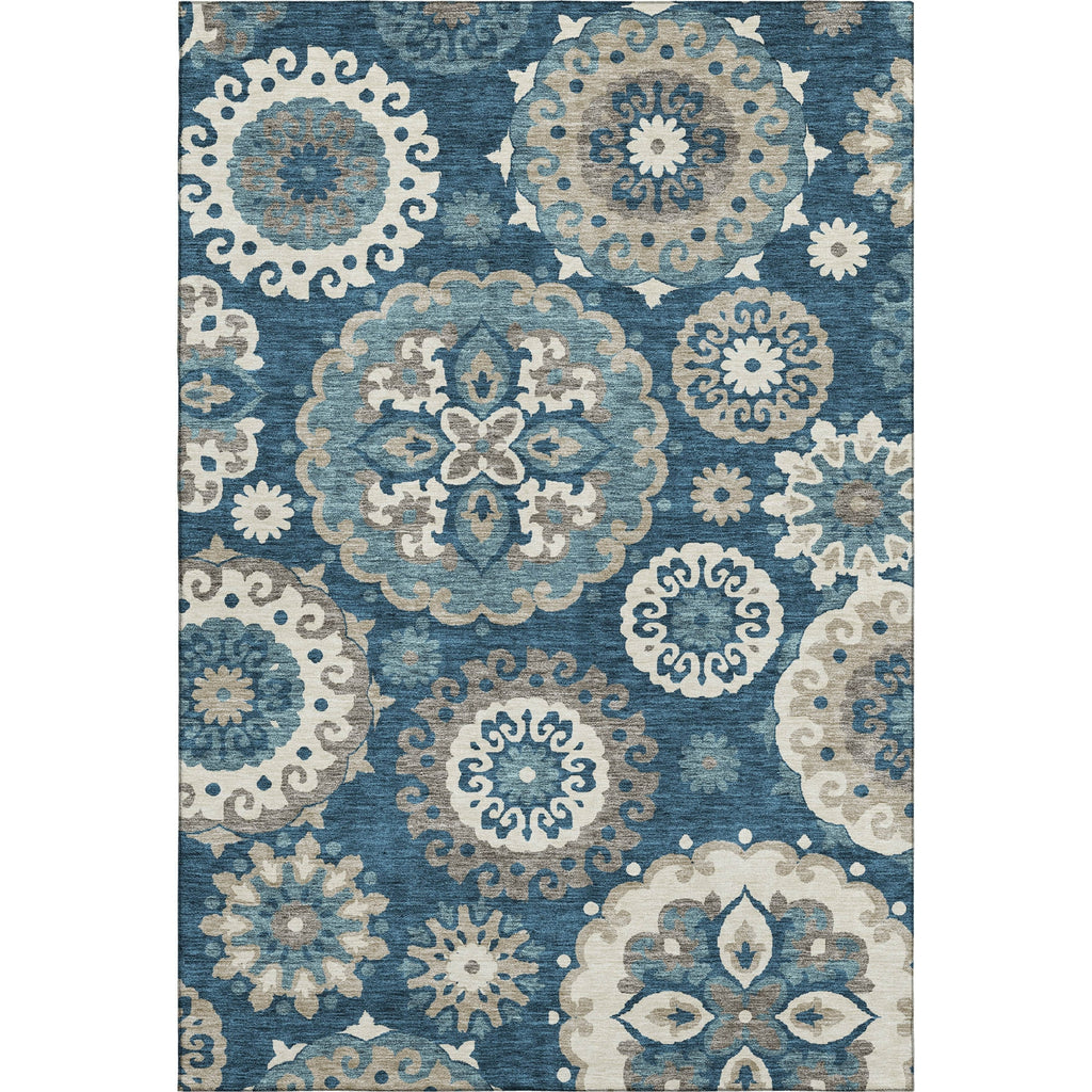 Piper Looms Mayfield Kaleidoscope AMF763 Blue Machine Washable Area Rug main image