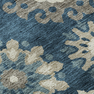 Piper Looms Mayfield Kaleidoscope AMF763 Blue Machine Washable Area Rug Swatch Image