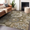 Piper Looms Mayfield Kaleidoscope AMF763 Brown Machine Washable Area Rug Lifestyle Image Feature