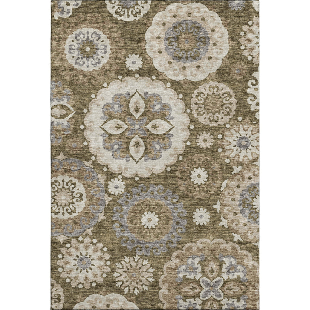 Piper Looms Mayfield Kaleidoscope AMF763 Brown Machine Washable Area Rug main image