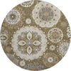 Piper Looms Mayfield Kaleidoscope AMF763 Brown Machine Washable Area Rug Round Main Image