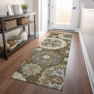 Piper Looms Mayfield Kaleidoscope AMF763 Brown Machine Washable Area Rug Runner Lifestyle Image Feature