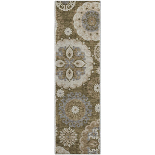 Piper Looms Mayfield Kaleidoscope AMF763 Brown Machine Washable Area Rug Runner Main Image