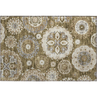 Piper Looms Mayfield Kaleidoscope AMF763 Brown Machine Washable Area Rug Scatter Main Image