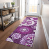 Piper Looms Mayfield Kaleidoscope AMF763 Eggplant Machine Washable Area Rug Runner Lifestyle Image Feature
