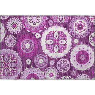 Piper Looms Mayfield Kaleidoscope AMF763 Eggplant Machine Washable Area Rug Scatter Main Image