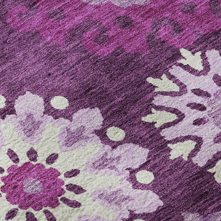 Piper Looms Mayfield Kaleidoscope AMF763 Eggplant Machine Washable Area Rug Swatch Image