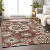 Piper Looms Mayfield Kaleidoscope AMF763 Paprika Machine Washable Area Rug Lifestyle Image Feature