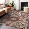 Piper Looms Mayfield Kaleidoscope AMF763 Paprika Machine Washable Area Rug Lifestyle Image Feature