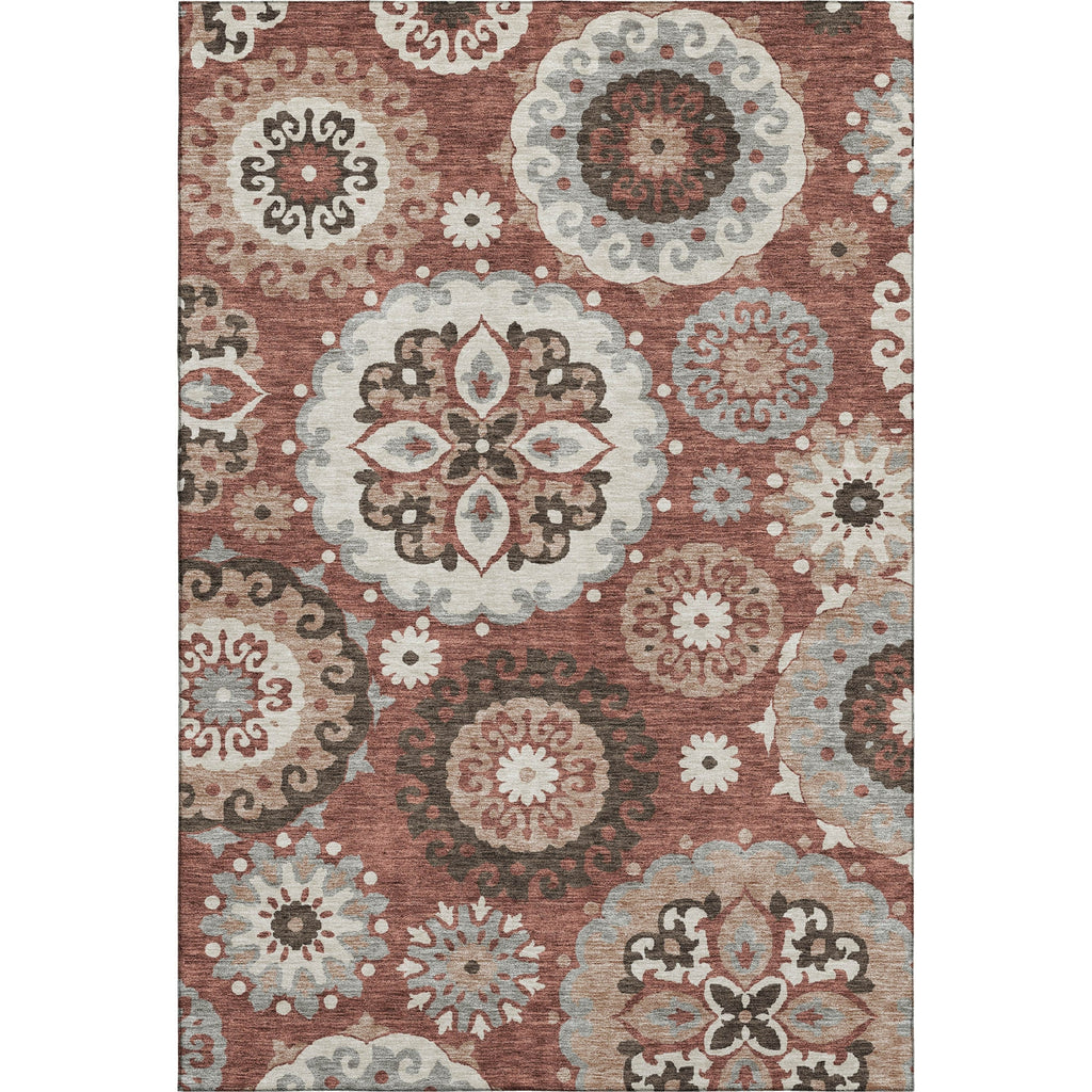 Piper Looms Mayfield Kaleidoscope AMF763 Paprika Machine Washable Area Rug main image