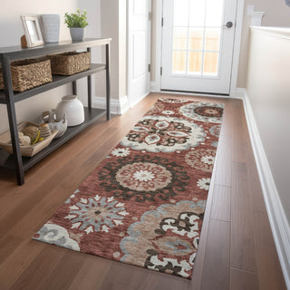Piper Looms Mayfield Kaleidoscope AMF763 Paprika Machine Washable Area Rug Runner Lifestyle Image Feature