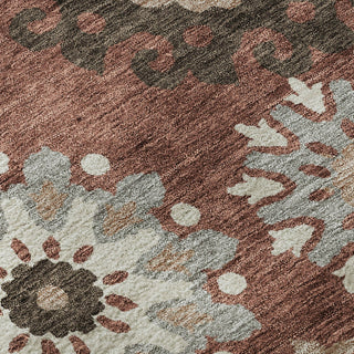 Piper Looms Mayfield Kaleidoscope AMF763 Paprika Machine Washable Area Rug Swatch Image