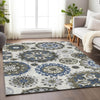 Piper Looms Mayfield Kaleidoscope AMF763 Pewter Machine Washable Area Rug Lifestyle Image Feature