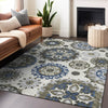 Piper Looms Mayfield Kaleidoscope AMF763 Pewter Machine Washable Area Rug Lifestyle Image Feature
