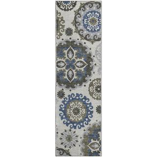 Piper Looms Mayfield Kaleidoscope AMF763 Pewter Machine Washable Area Rug Runner Main Image