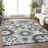 Piper Looms Mayfield Kaleidoscope AMF763 Silver Machine Washable Area Rug Lifestyle Image Feature