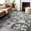 Piper Looms Mayfield Kaleidoscope AMF763 Silver Machine Washable Area Rug Lifestyle Image Feature