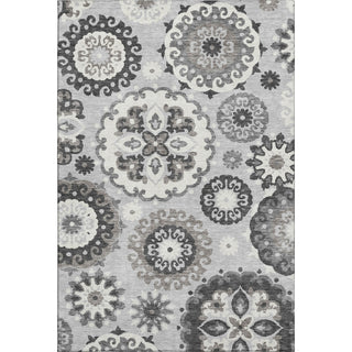 Piper Looms Mayfield Kaleidoscope AMF763 Silver Machine Washable Area Rug main image