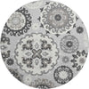 Piper Looms Mayfield Kaleidoscope AMF763 Silver Machine Washable Area Rug Round Main Image