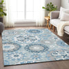 Piper Looms Mayfield Kaleidoscope AMF763 Sky Machine Washable Area Rug Lifestyle Image Feature