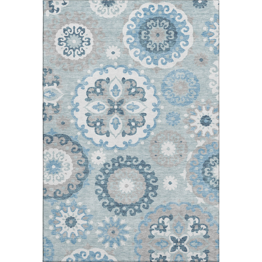Piper Looms Mayfield Kaleidoscope AMF763 Sky Machine Washable Area Rug main image
