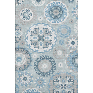 Piper Looms Mayfield Kaleidoscope AMF763 Sky Machine Washable Area Rug main image