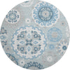 Piper Looms Mayfield Kaleidoscope AMF763 Sky Machine Washable Area Rug Round Main Image