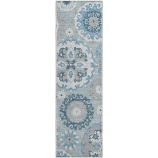 Piper Looms Mayfield Kaleidoscope AMF763 Sky Machine Washable Area Rug Runner Main Image