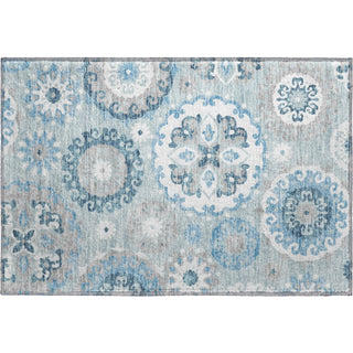 Piper Looms Mayfield Kaleidoscope AMF763 Sky Machine Washable Area Rug Scatter Main Image