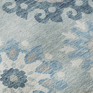 Piper Looms Mayfield Kaleidoscope AMF763 Sky Machine Washable Area Rug Swatch Image
