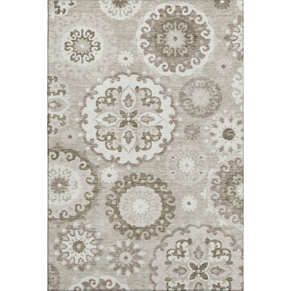 Piper Looms Mayfield Kaleidoscope AMF763 Taupe Machine Washable Area Rug main image
