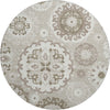 Piper Looms Mayfield Kaleidoscope AMF763 Taupe Machine Washable Area Rug Round Main Image
