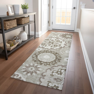 Piper Looms Mayfield Kaleidoscope AMF763 Taupe Machine Washable Area Rug Runner Lifestyle Image Feature