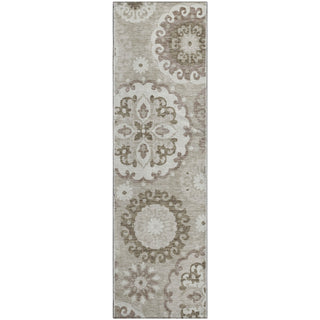 Piper Looms Mayfield Kaleidoscope AMF763 Taupe Machine Washable Area Rug Runner Main Image